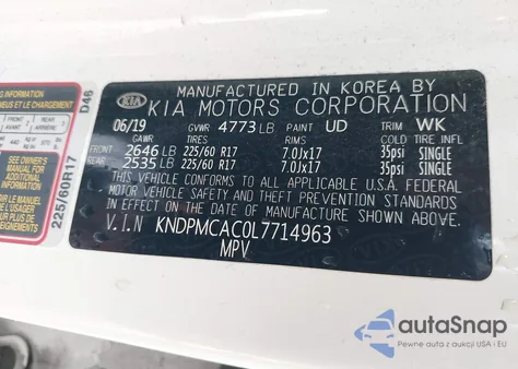 2020 Kia Sportage Lx из США, поврежденный, VIN KNDPMCAC0L7714963